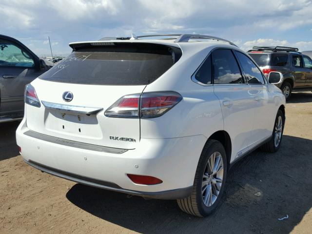 JTJBC1BA4D2445604 - 2013 LEXUS RX 450 WHITE photo 4