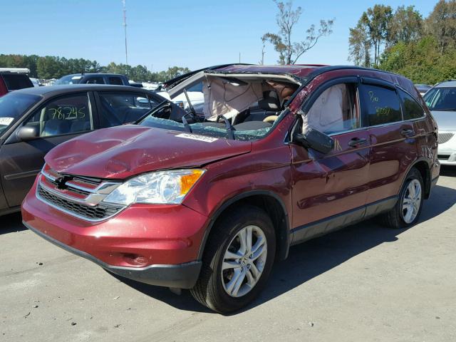 JHLRE3H54BC004213 - 2011 HONDA CR-V EX RED photo 2