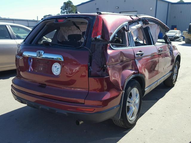 JHLRE3H54BC004213 - 2011 HONDA CR-V EX RED photo 4