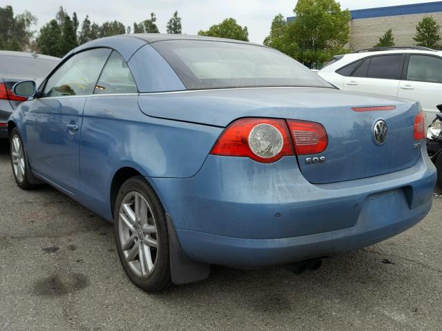 WVWFA71F88V019462 - 2008 VOLKSWAGEN EOS LUX BLUE photo 3