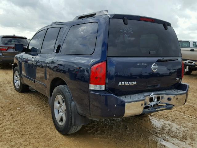 5N1BA08A27N717866 - 2007 NISSAN ARMADA SE BLUE photo 3