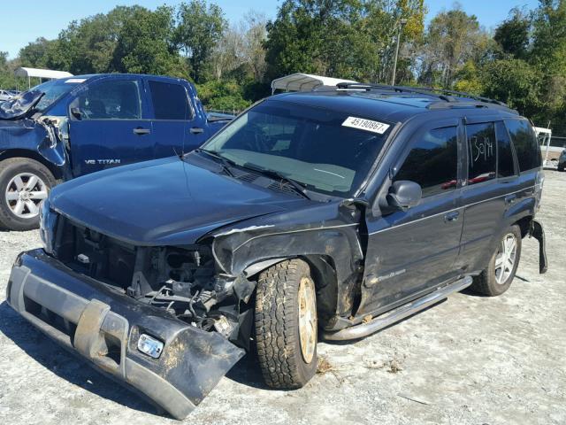 1GNDS13S442398507 - 2004 CHEVROLET TRAILBLAZE GRAY photo 2