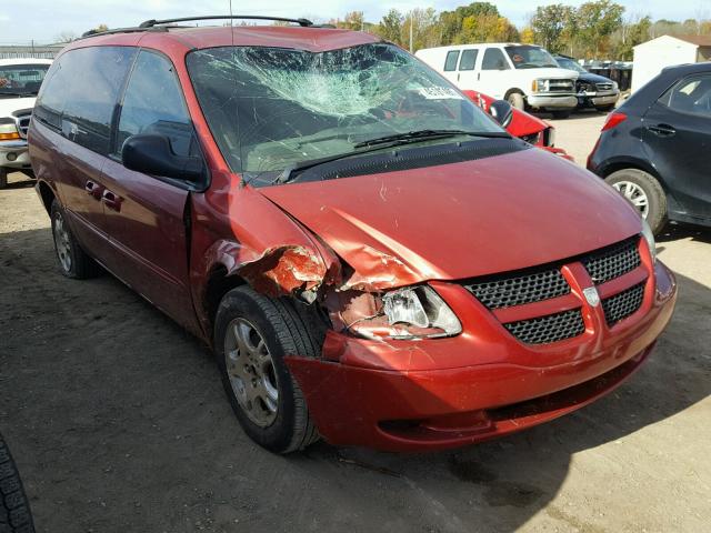 2B4GP74L42R775950 - 2002 DODGE GRAND CARA MAROON photo 1