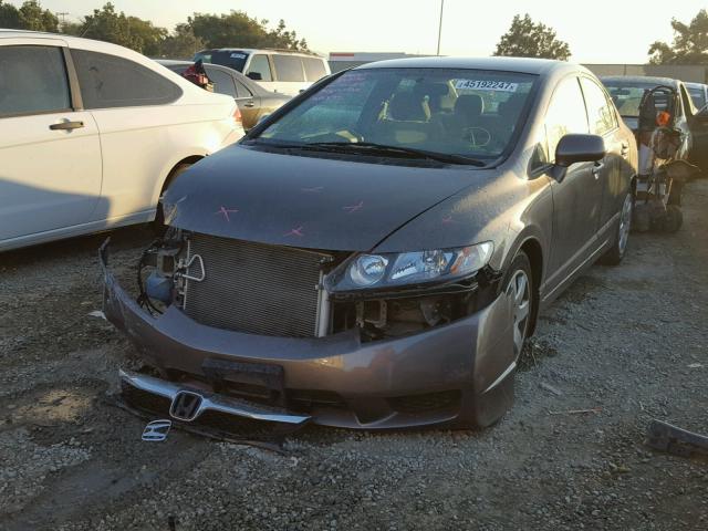 2HGFA1F53BH500797 - 2011 HONDA CIVIC LX SILVER photo 2