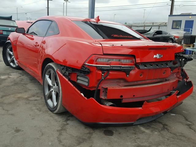 2G1FB1E31E9164117 - 2014 CHEVROLET CAMARO LT RED photo 3