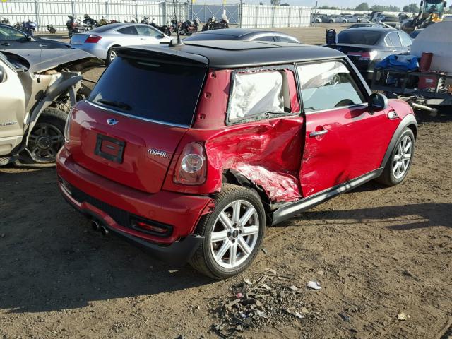 WMWSV3C54CT385372 - 2012 MINI COOPER S RED photo 4