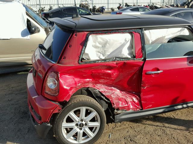 WMWSV3C54CT385372 - 2012 MINI COOPER S RED photo 9