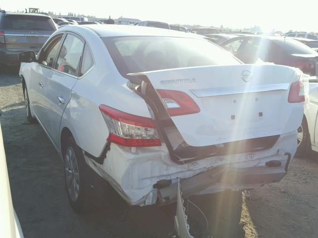 3N1AB7AP2FY332364 - 2015 NISSAN SENTRA S WHITE photo 3