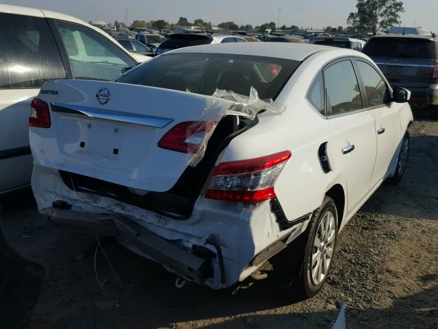 3N1AB7AP2FY332364 - 2015 NISSAN SENTRA S WHITE photo 4