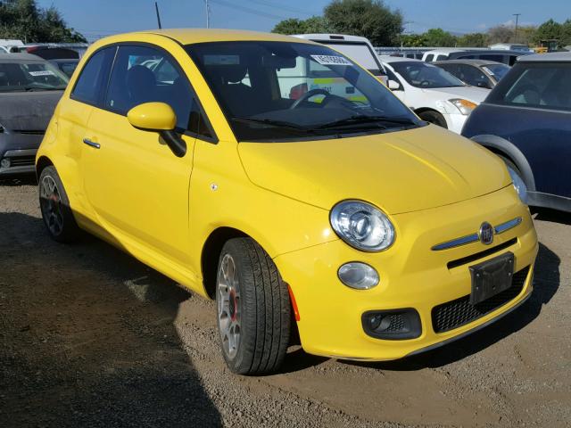 3C3CFFBR1DT741085 - 2013 FIAT 500 SPORT YELLOW photo 1