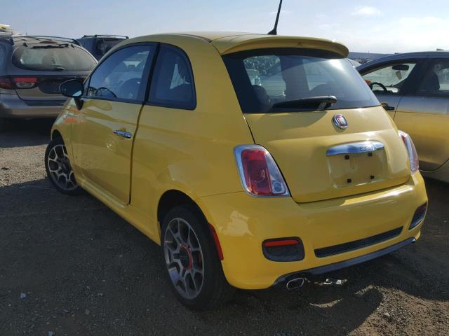 3C3CFFBR1DT741085 - 2013 FIAT 500 SPORT YELLOW photo 3