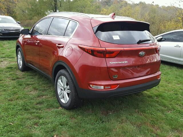 KNDPM3AC1H7271665 - 2017 KIA SPORTAGE RED photo 3