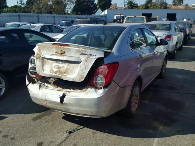 1G1JC5SH8D4190732 - 2013 CHEVROLET SONIC LT SILVER photo 4