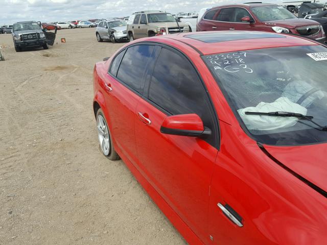 6G2EC57YX9L168818 - 2009 PONTIAC G8 GT RED photo 10