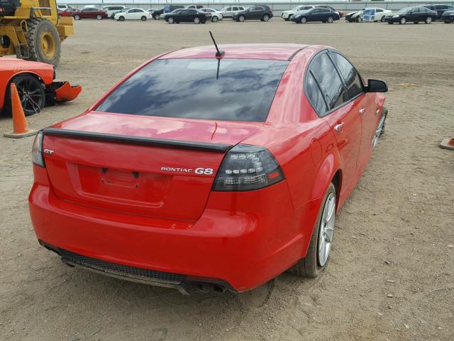 6G2EC57YX9L168818 - 2009 PONTIAC G8 GT RED photo 4