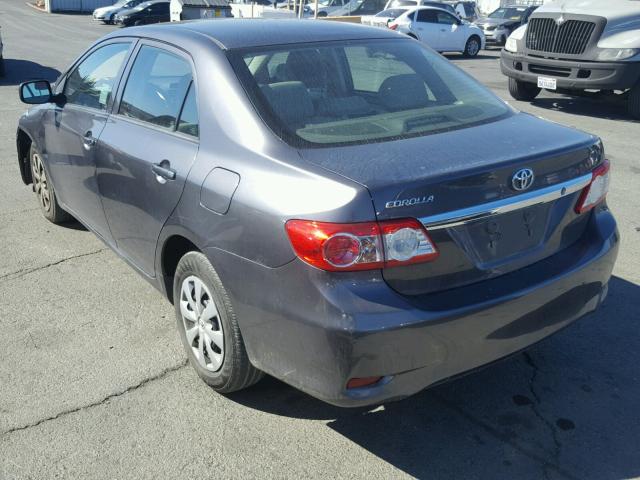 5YFBU4EE1CP048271 - 2012 TOYOTA COROLLA BA GRAY photo 3