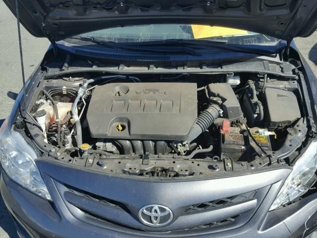 5YFBU4EE1CP048271 - 2012 TOYOTA COROLLA BA GRAY photo 7