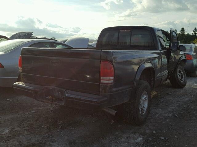 1B7GG22Y1XS152165 - 1999 DODGE DAKOTA BLACK photo 4