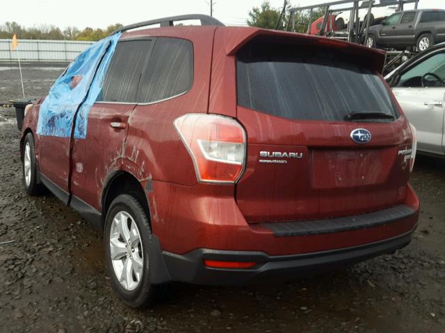 JF2SJAHC8EH431710 - 2014 SUBARU FORESTER 2 RED photo 3