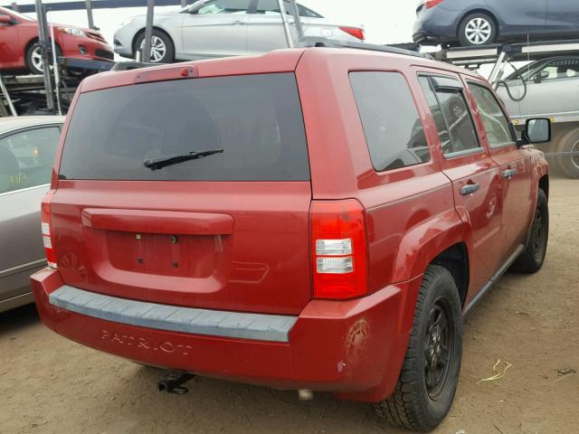 1J8FF28W88D572427 - 2008 JEEP PATRIOT SP MAROON photo 4