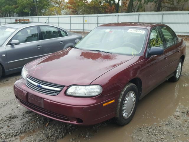 1G1ND52J216190694 - 2001 CHEVROLET MALIBU BURGUNDY photo 2