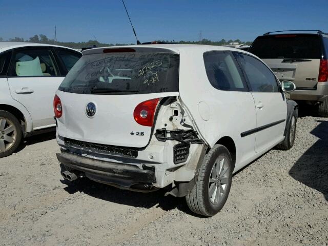 WVWBA71K49W017554 - 2009 VOLKSWAGEN RABBIT WHITE photo 4