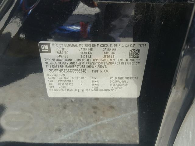 3GYFNBE36CS556248 - 2012 CADILLAC SRX PERFOR 黑色 照片 10