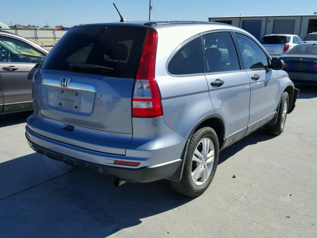 3CZRE3H57AG700020 - 2010 HONDA CR-V EX BLUE photo 4