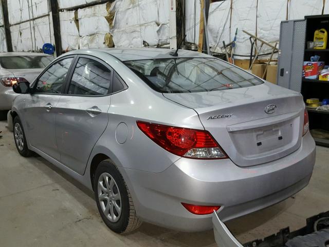 KMHCT4AEXEU688171 - 2014 HYUNDAI ACCENT GLS SILVER photo 3