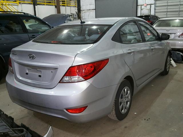 KMHCT4AEXEU688171 - 2014 HYUNDAI ACCENT GLS SILVER photo 4