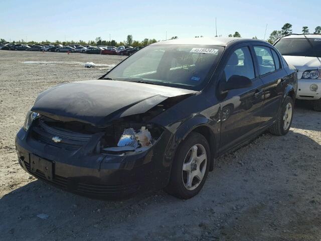 1G1AS58H297275324 - 2009 CHEVROLET COBALT LS BLACK photo 2