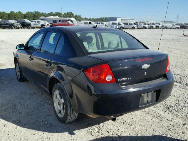 1G1AS58H297275324 - 2009 CHEVROLET COBALT LS BLACK photo 3