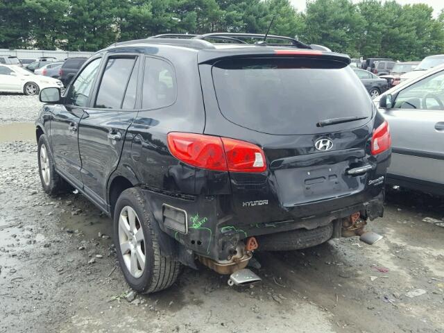 5NMSH73E89H235714 - 2009 HYUNDAI SANTA FE S BLACK photo 3