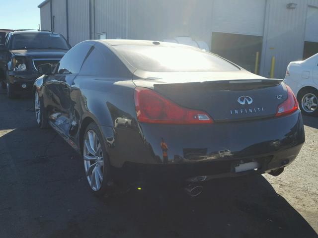 JNKCV64E98M127209 - 2008 INFINITI G37 BASE BLACK photo 3