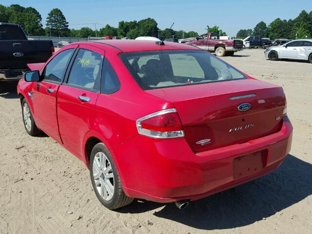 1FAHP35N18W111689 - 2008 FORD FOCUS RED photo 3