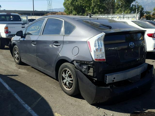 JTDKN3DU4A0037661 - 2010 TOYOTA PRIUS GRAY photo 3