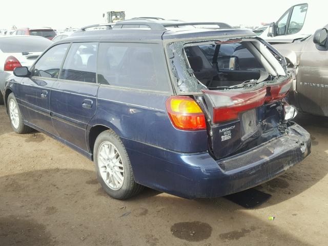 4S3BH635937302474 - 2003 SUBARU LEGACY L BLUE photo 3