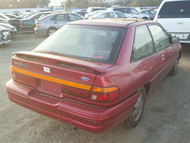 1FASP11J7SW261116 - 1995 FORD ESCORT LX RED photo 4