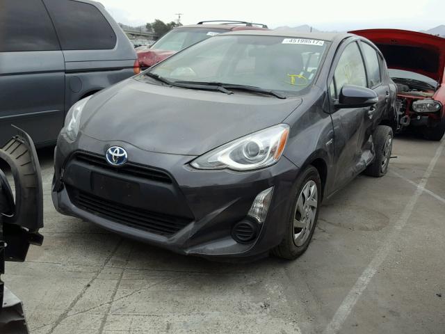 JTDKDTB30F1099735 - 2015 TOYOTA PRIUS C BLACK photo 2