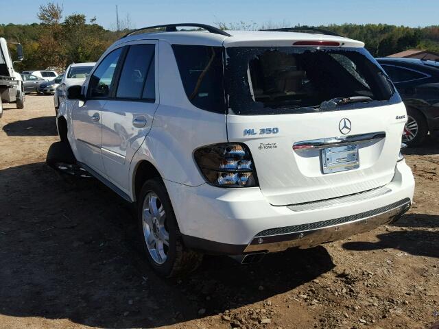 4JGBB86E18A340747 - 2008 MERCEDES-BENZ ML 350 WHITE photo 3