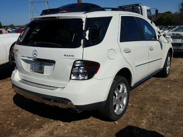 4JGBB86E18A340747 - 2008 MERCEDES-BENZ ML 350 WHITE photo 4