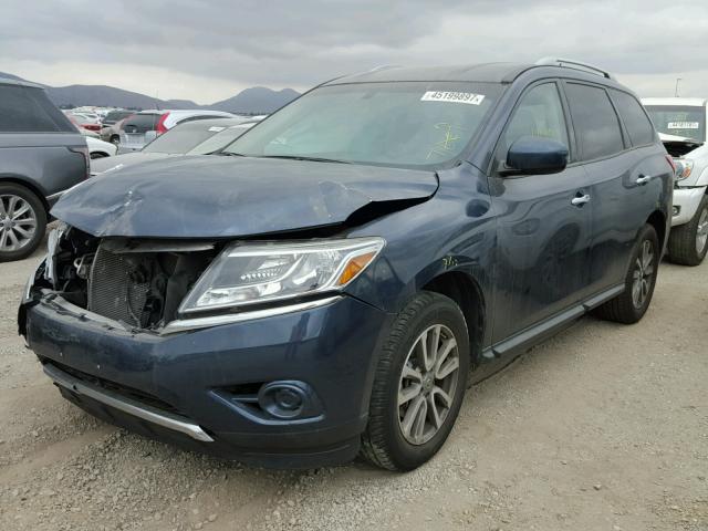 5N1AR2MMXFC682570 - 2015 NISSAN PATHFINDER BLUE photo 2