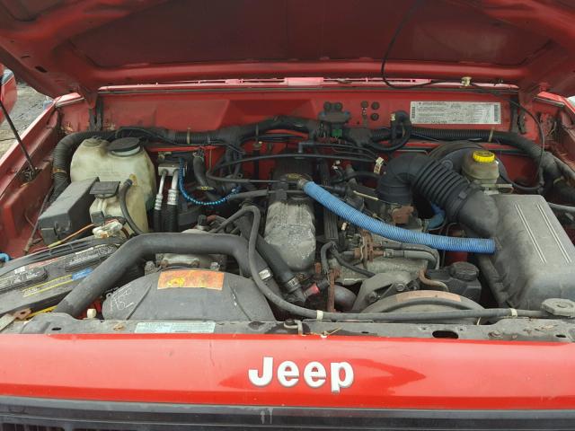 1J4FJ67S6SL507675 - 1995 JEEP CHEROKEE S RED photo 7