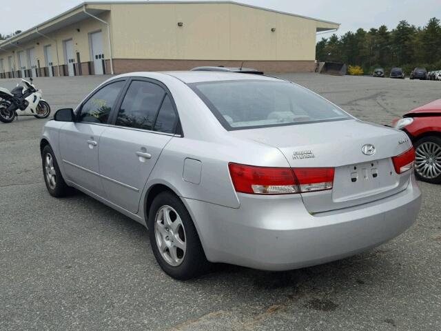 5NPEU46CX6H174611 - 2006 HYUNDAI SONATA GLS SILVER photo 3