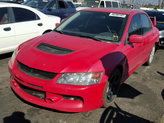 JA3AH86F03U109951 - 2003 MITSUBISHI LANCER RED photo 2