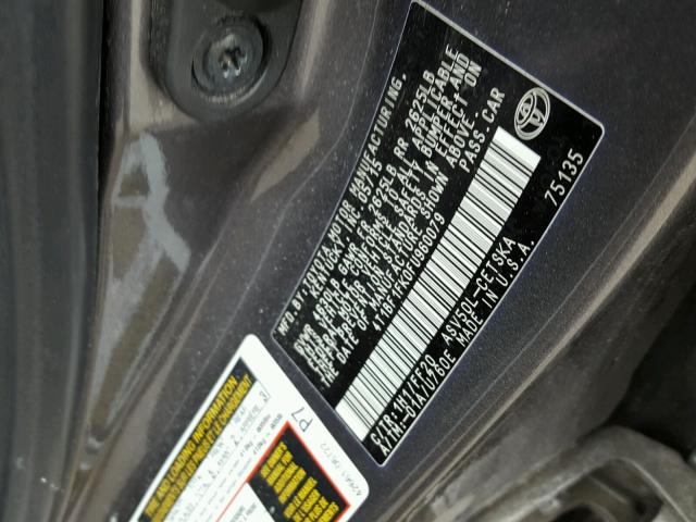 4T1BF1FK0FU960079 - 2015 TOYOTA CAMRY LE 黑色 照片 10