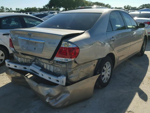 4T1BE32K65U599184 - 2005 TOYOTA CAMRY LE GOLD photo 4