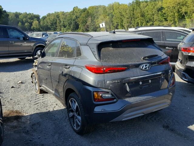 KM8K5CA54JU103563 - 2018 HYUNDAI KONA ULTIM BLACK photo 3