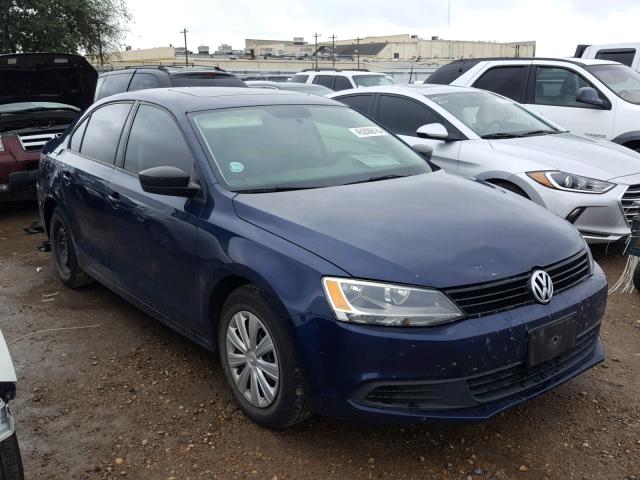 3VW2K7AJ1CM409612 - 2012 VOLKSWAGEN JETTA BASE BLUE photo 1
