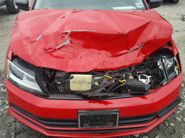 3VW2K7AJXFM285697 - 2015 VOLKSWAGEN JETTA BASE RED photo 9